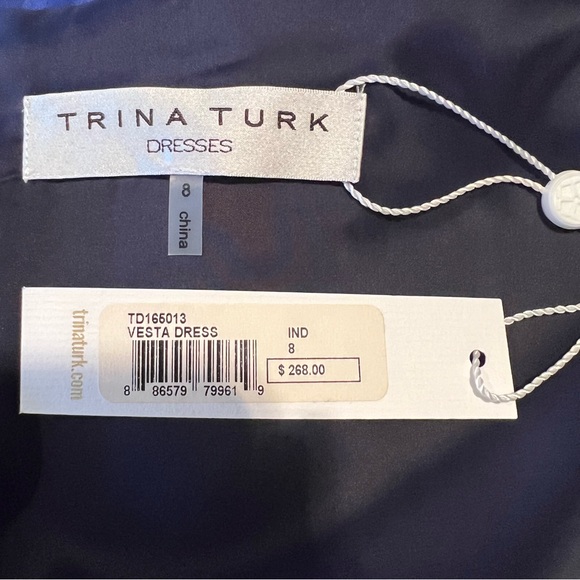 Trina Turk NATALYA one shoulder DRESS black size 8 - Picture 2 of 5